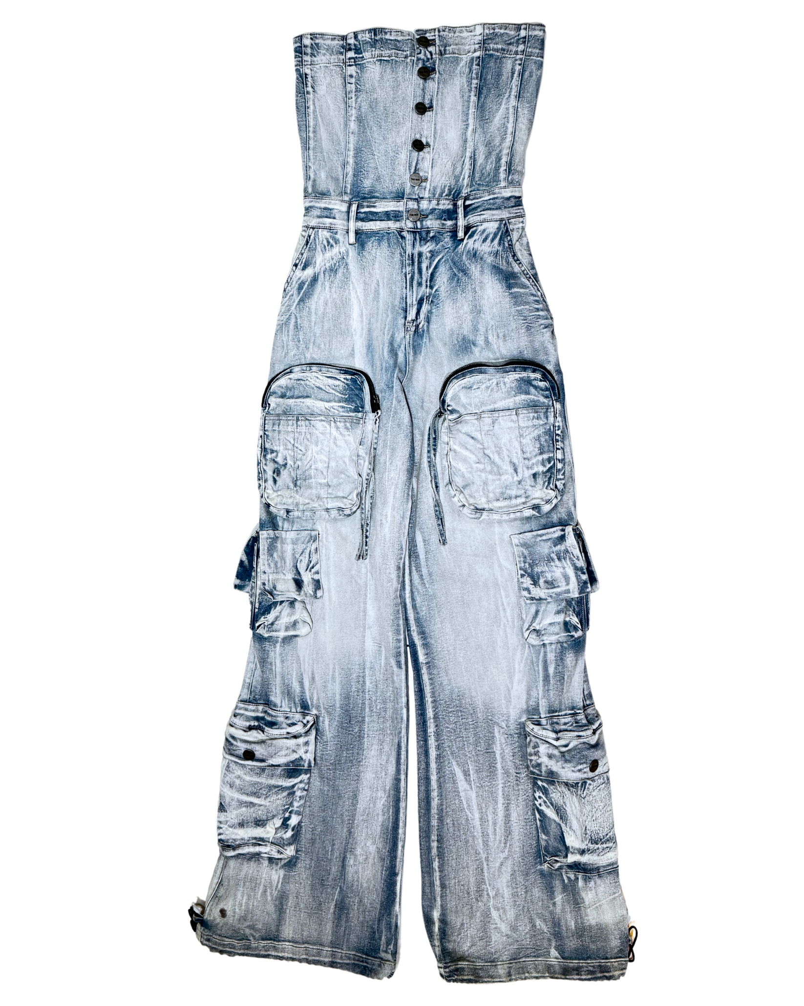 Cargo Denim Jumpsuit P25223