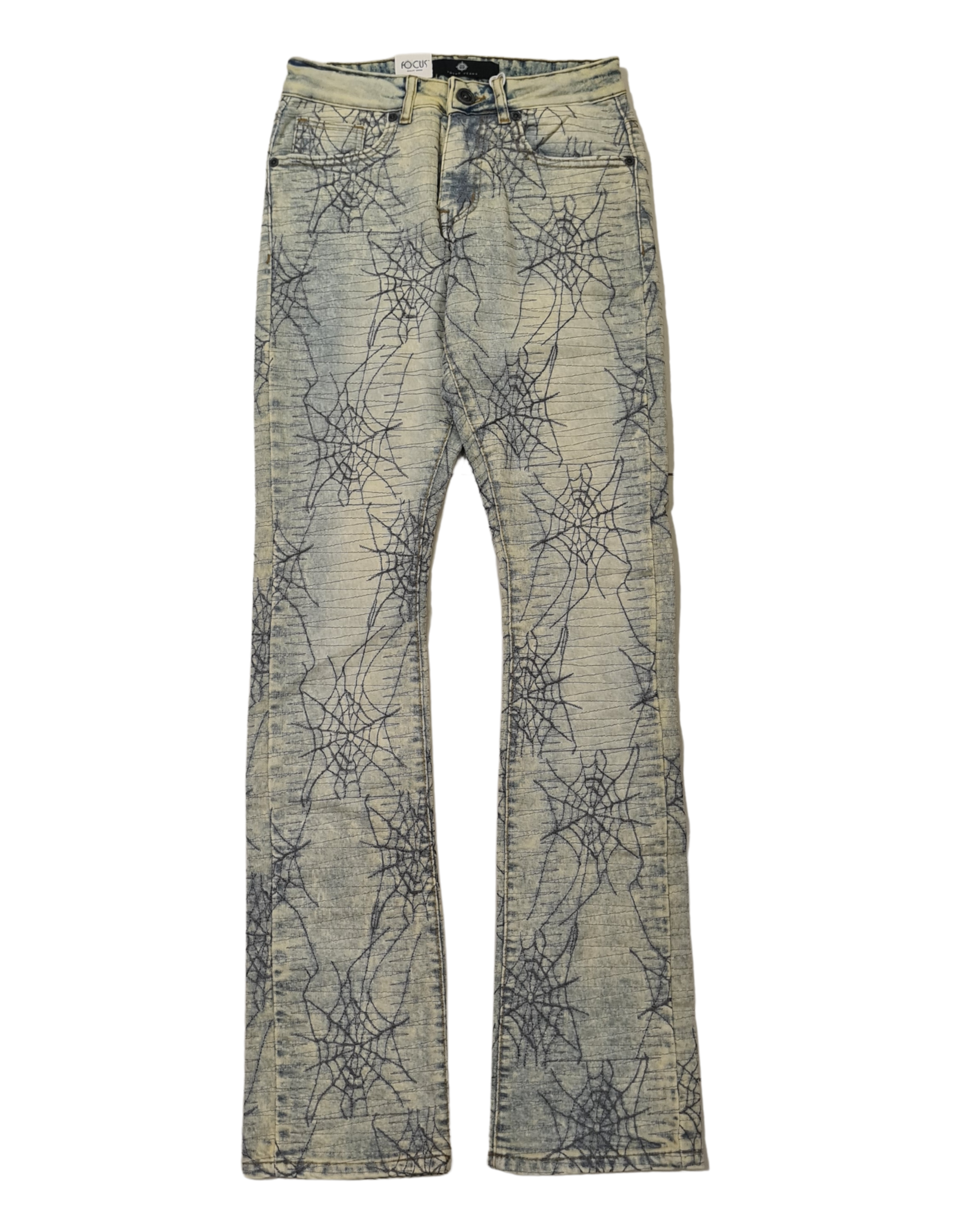 Spider Web Stacked Slim Fit Jean 3508
