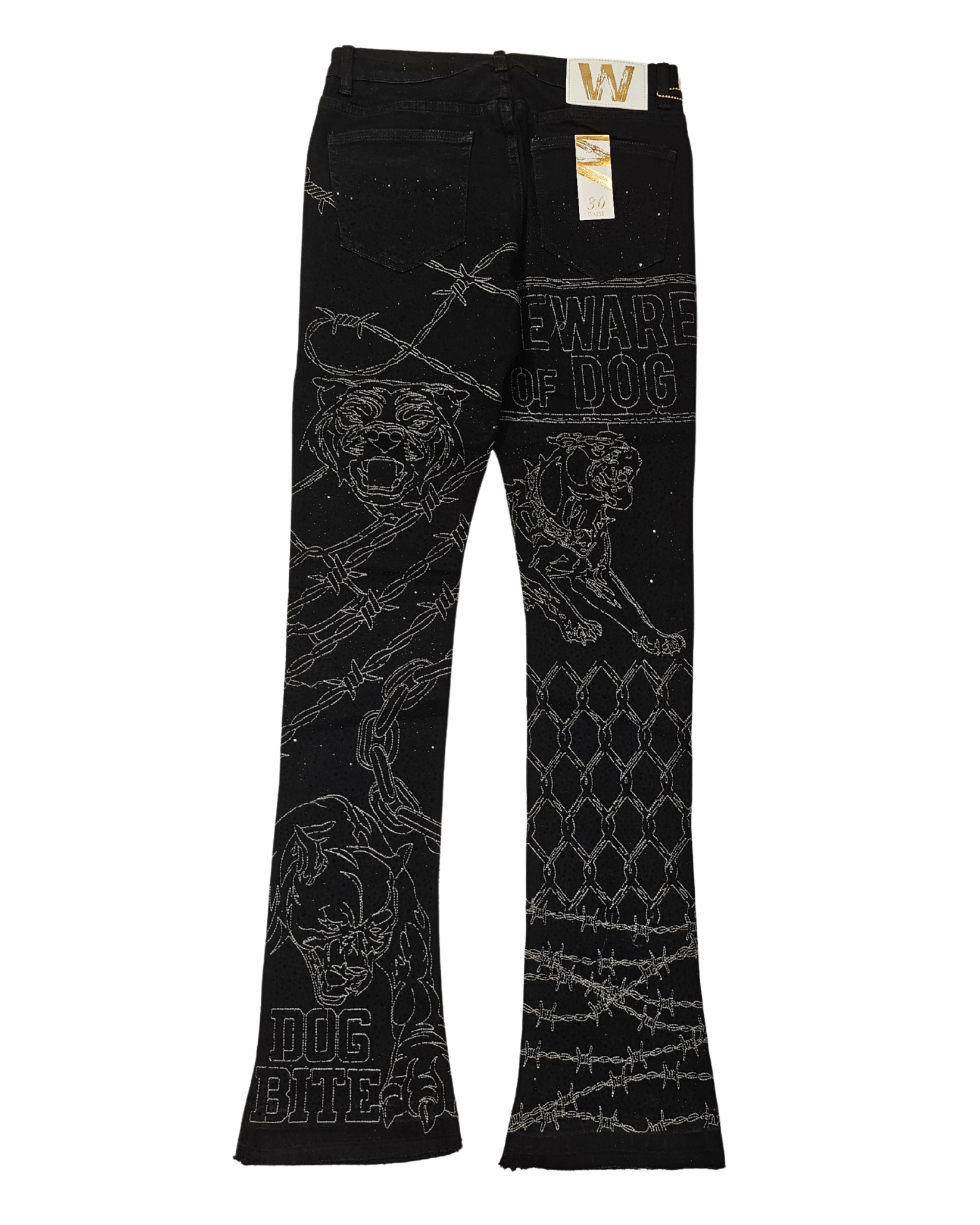 Bull Dog Rhinestone Jean M8537D