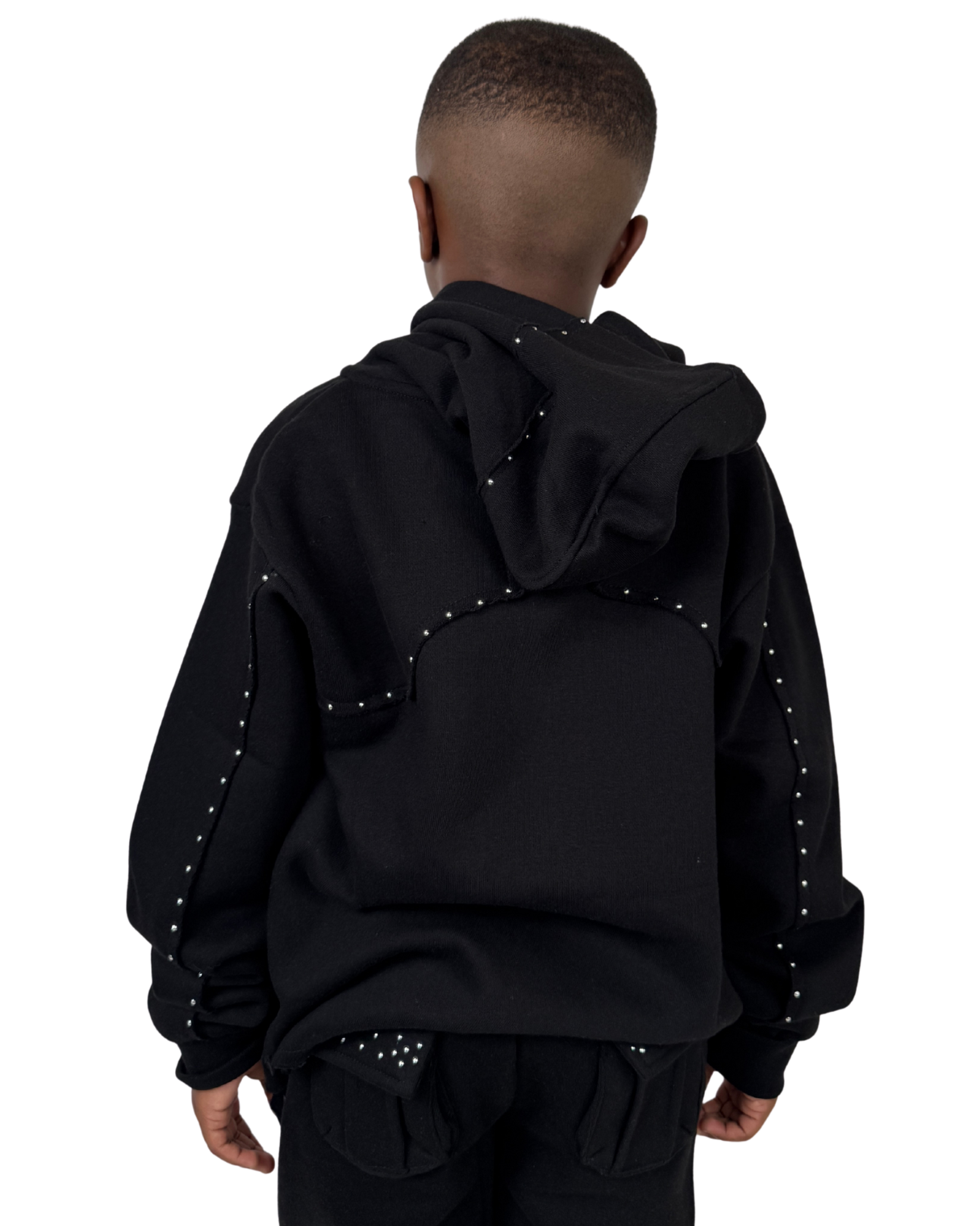 Kids Rhinestone Crop Hoodie 10590