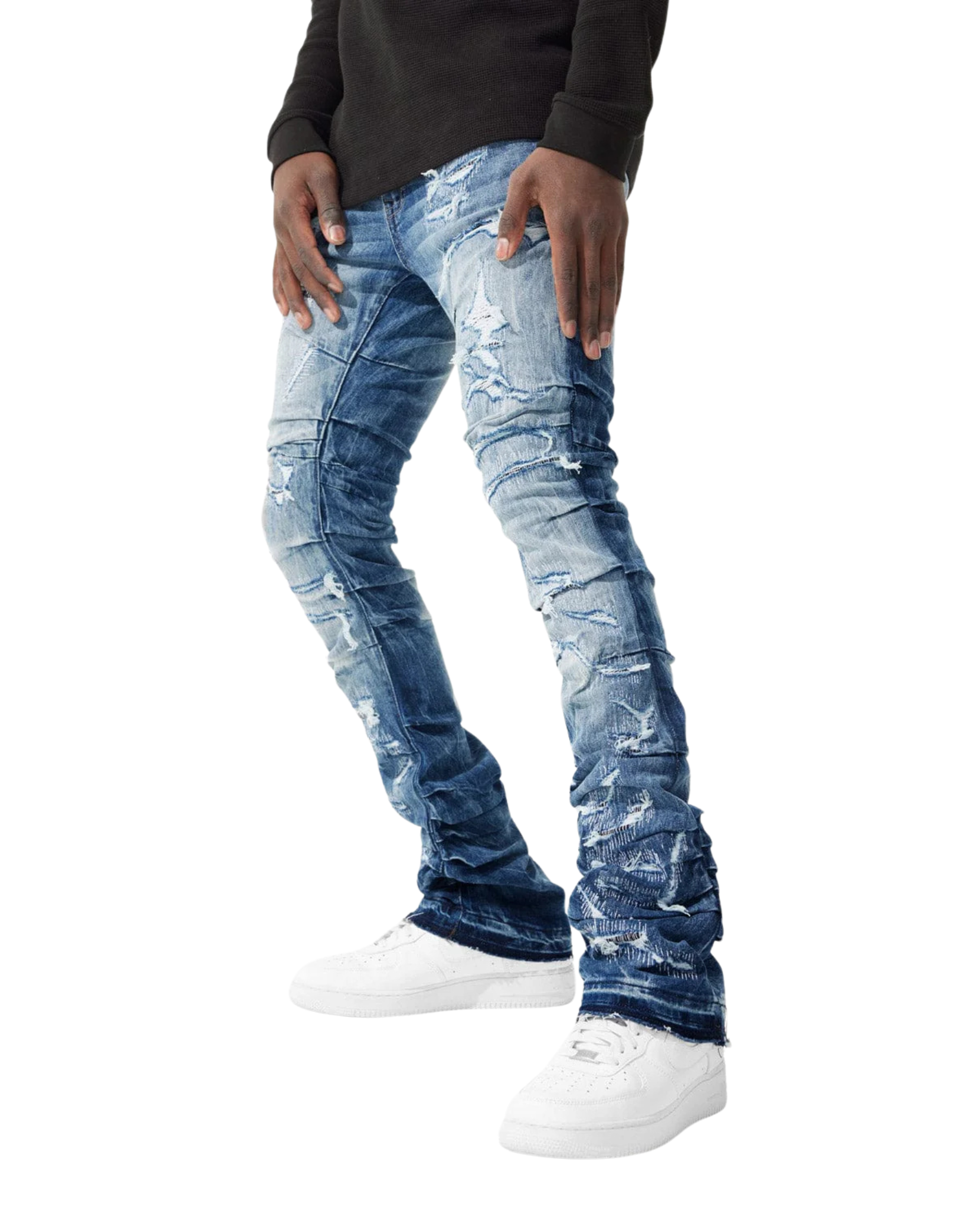 Ripped Stacked Jeans JTF1157