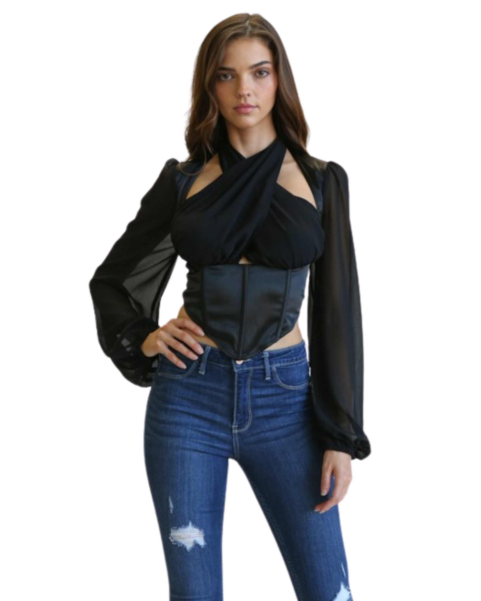 Cross Over Crop Top