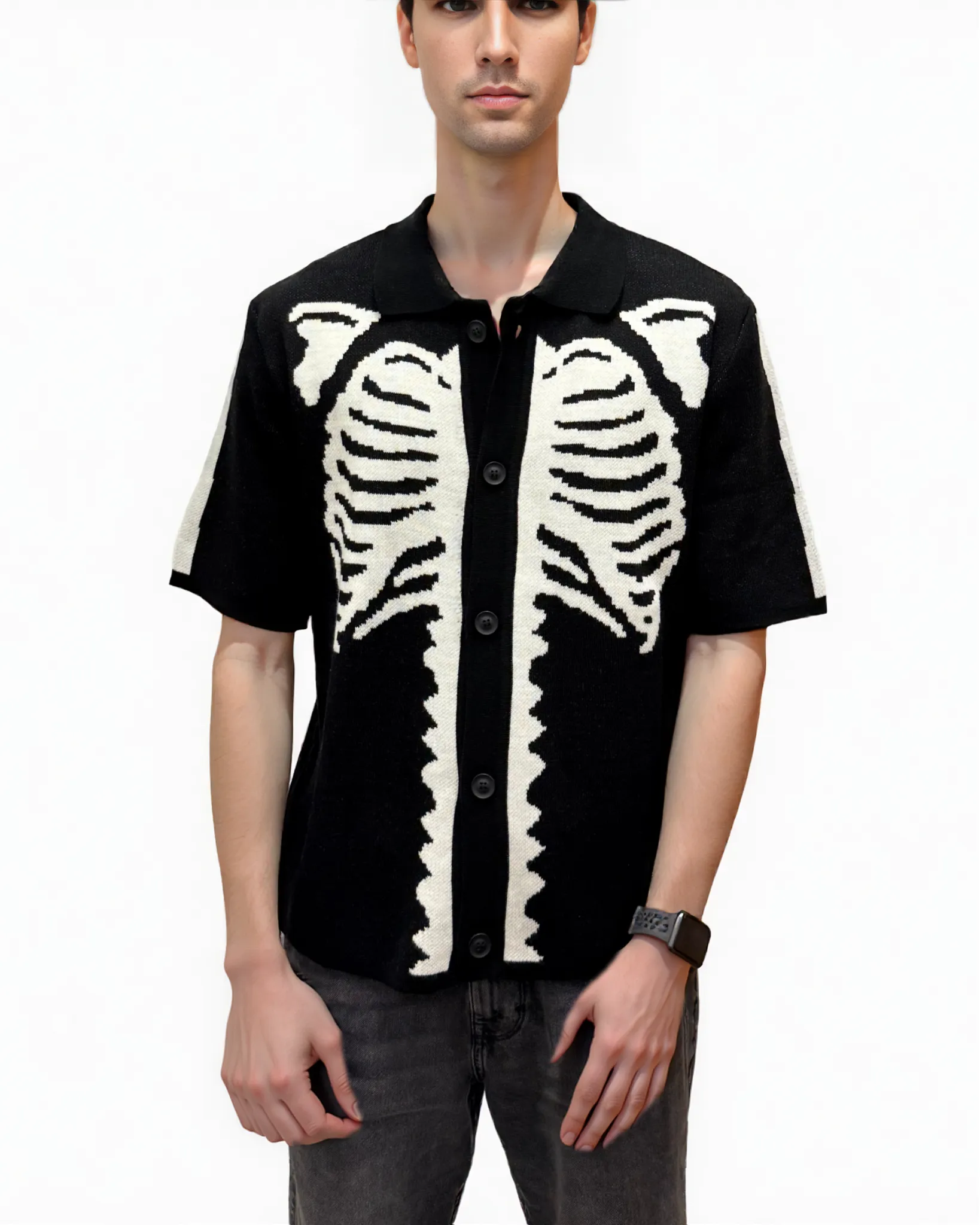 Skeleton Printed Woven Shirt