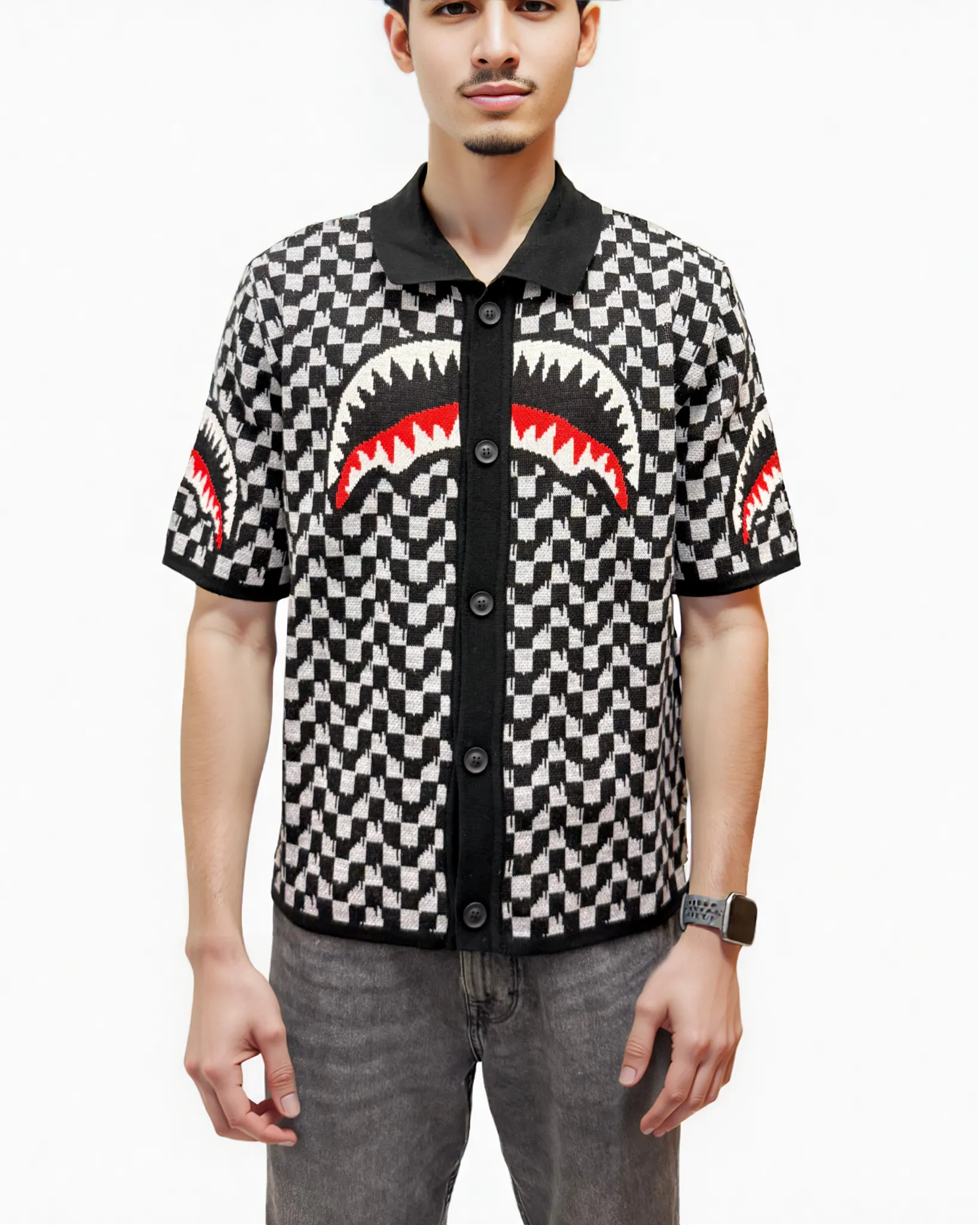 Shark Graphic Printed Woven Shirt