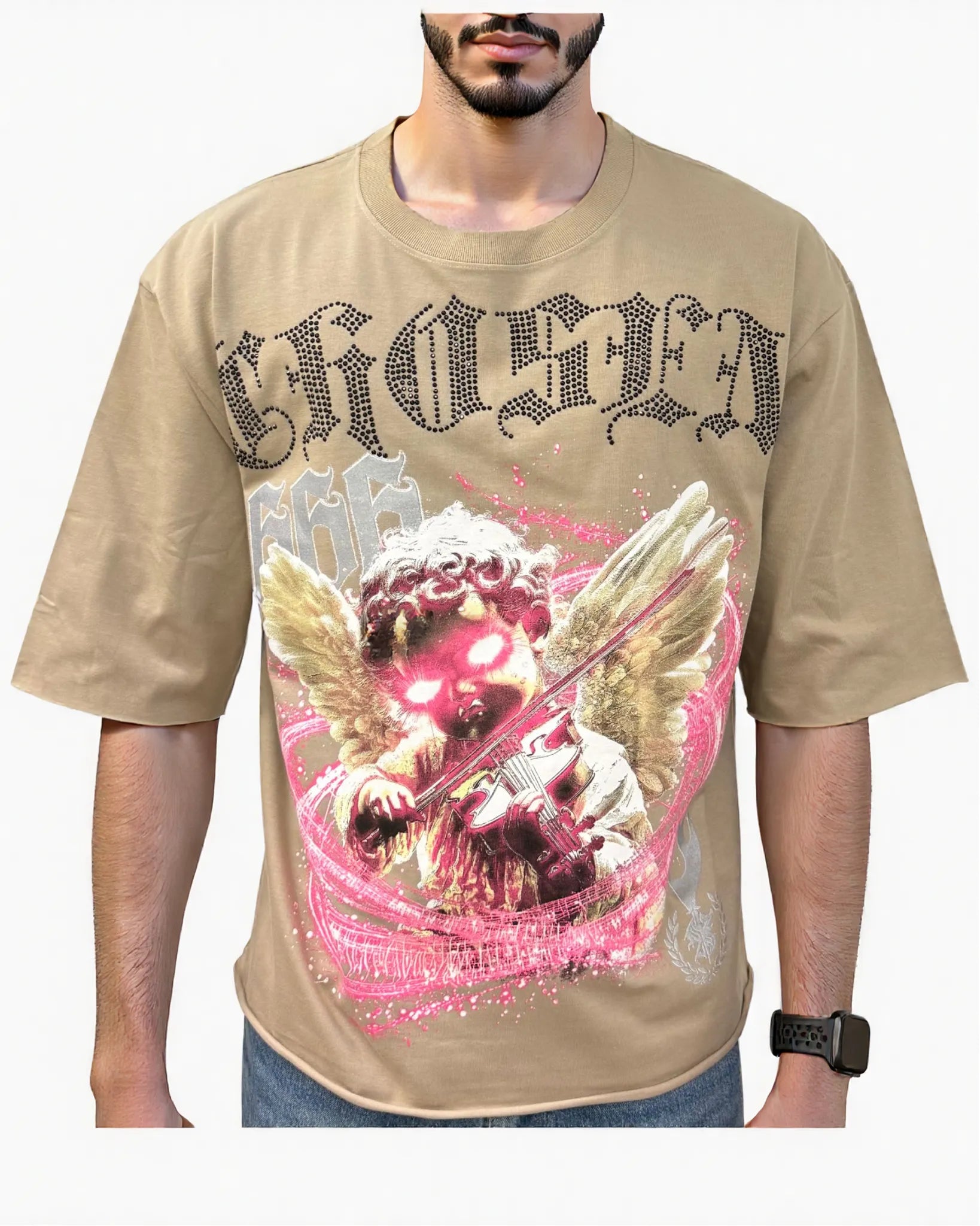 Papercut 666 Oversized Cropped Tee