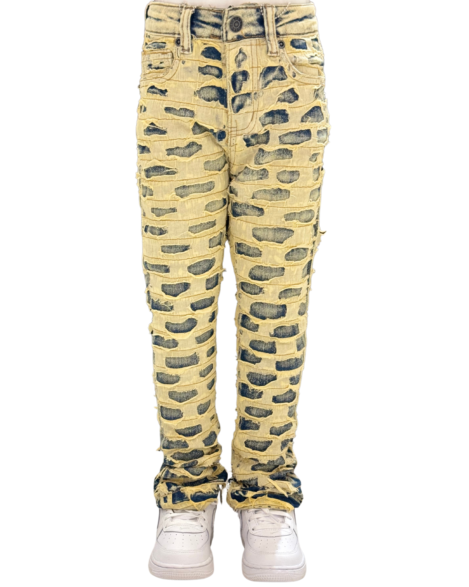 Stacked pants hot sale for kids