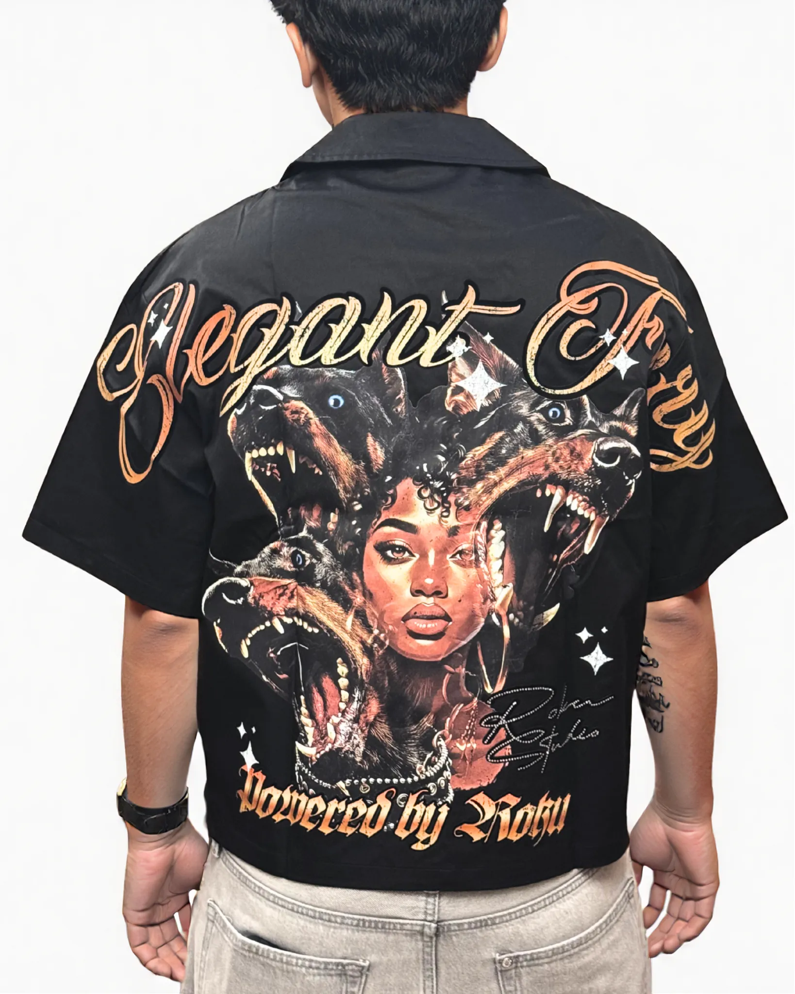 Elegant Fury Crop Shirt