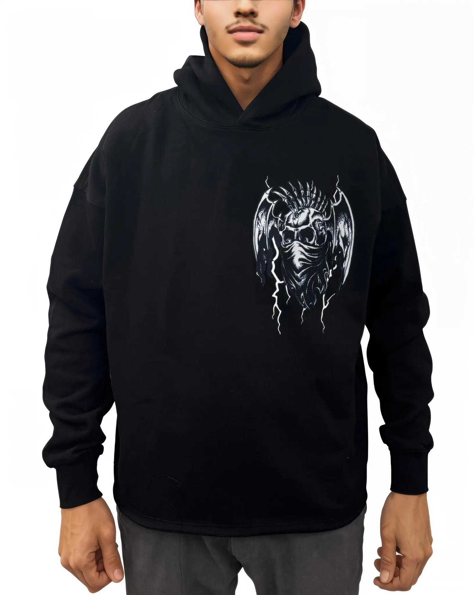 Pirate Skull Bad Habits Hoodie Raza