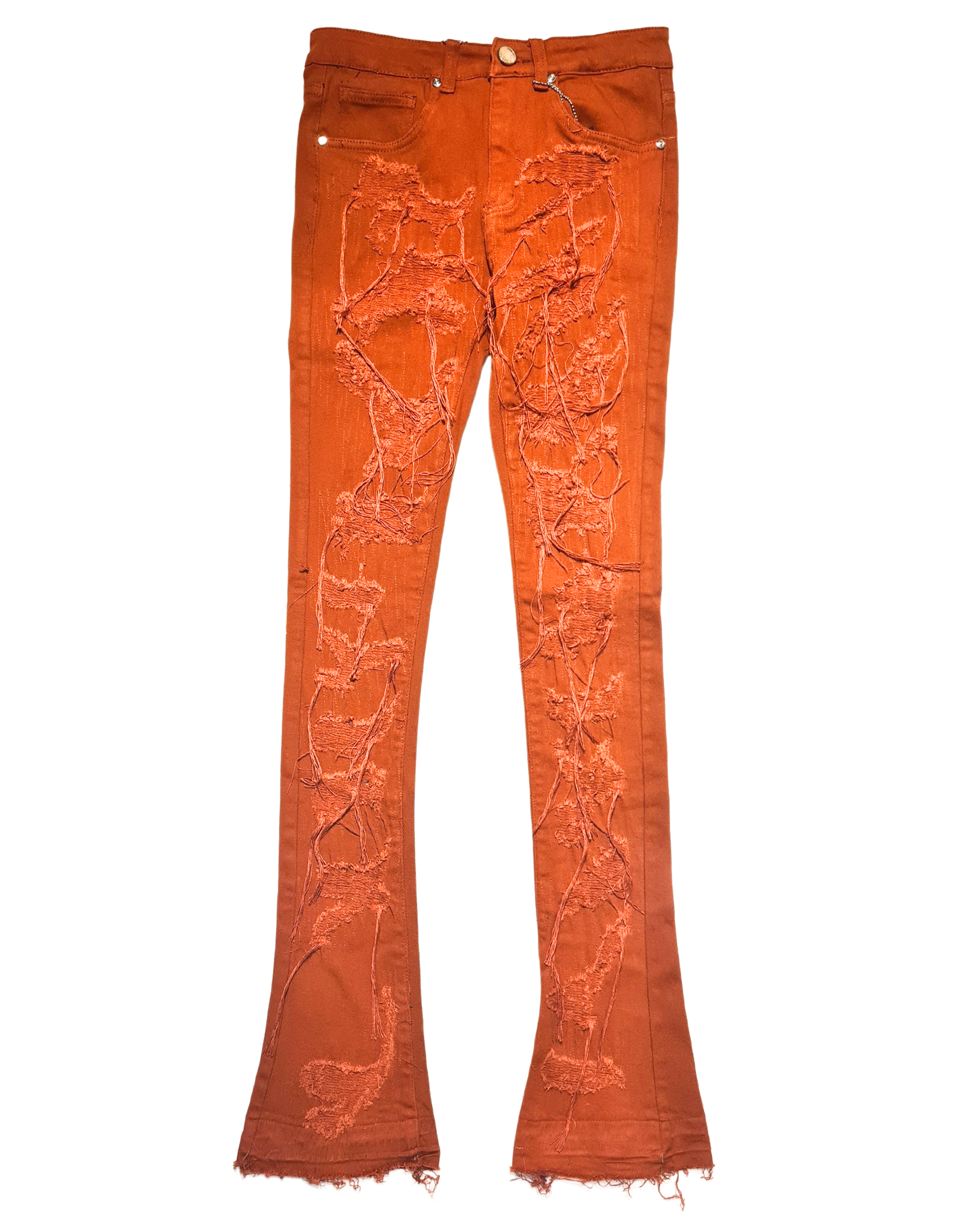 Frayed Stacked Jeans 5826