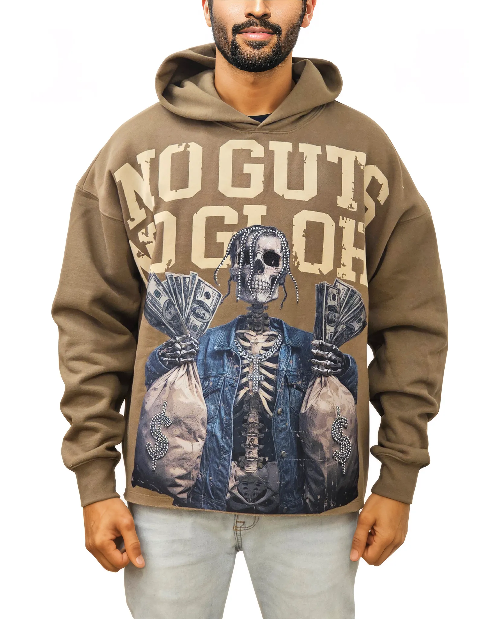 Skull Money Oversized Hoodie