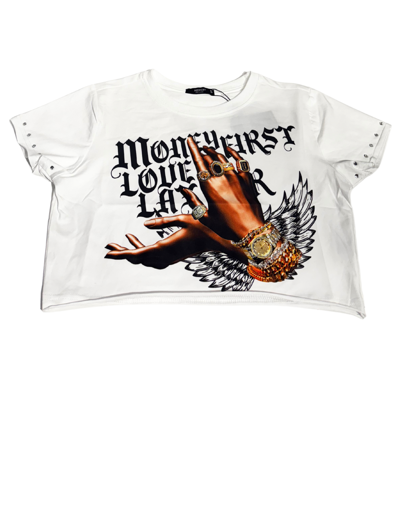 Money First Love Later Crop Top