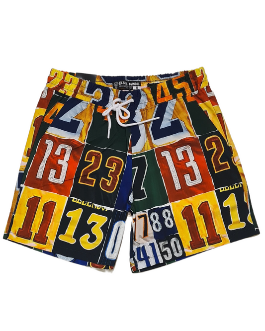 Numeral Collage Board Shorts