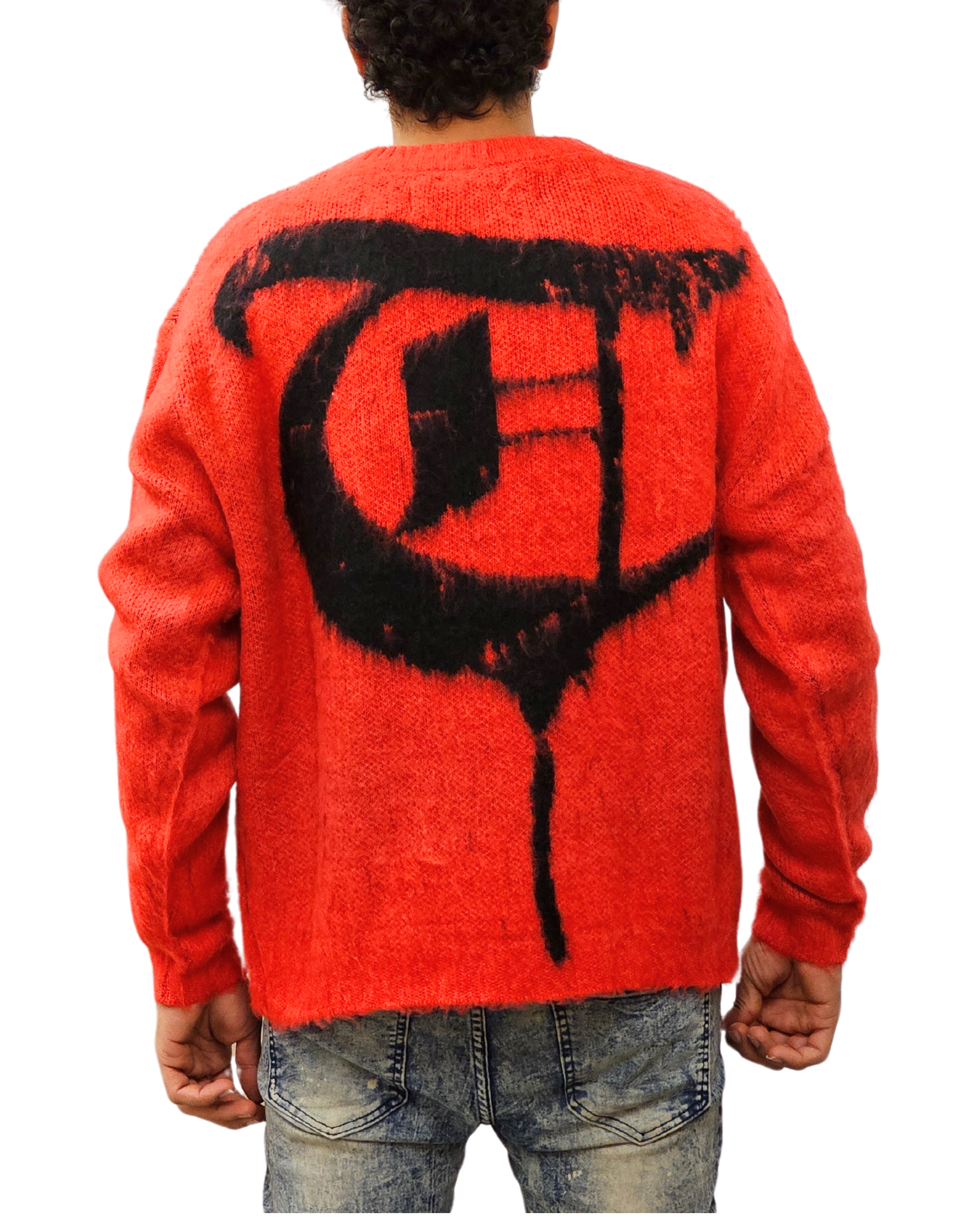 Mohair Blend Red Sweater