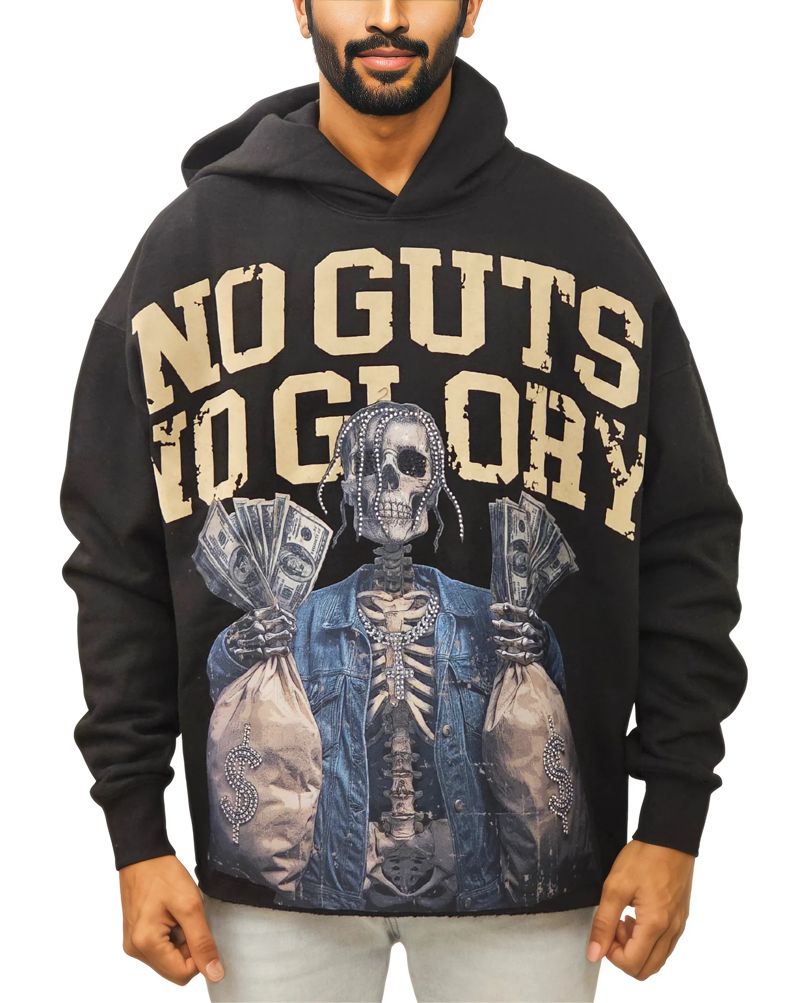 Skull Money Oversized Hoodie