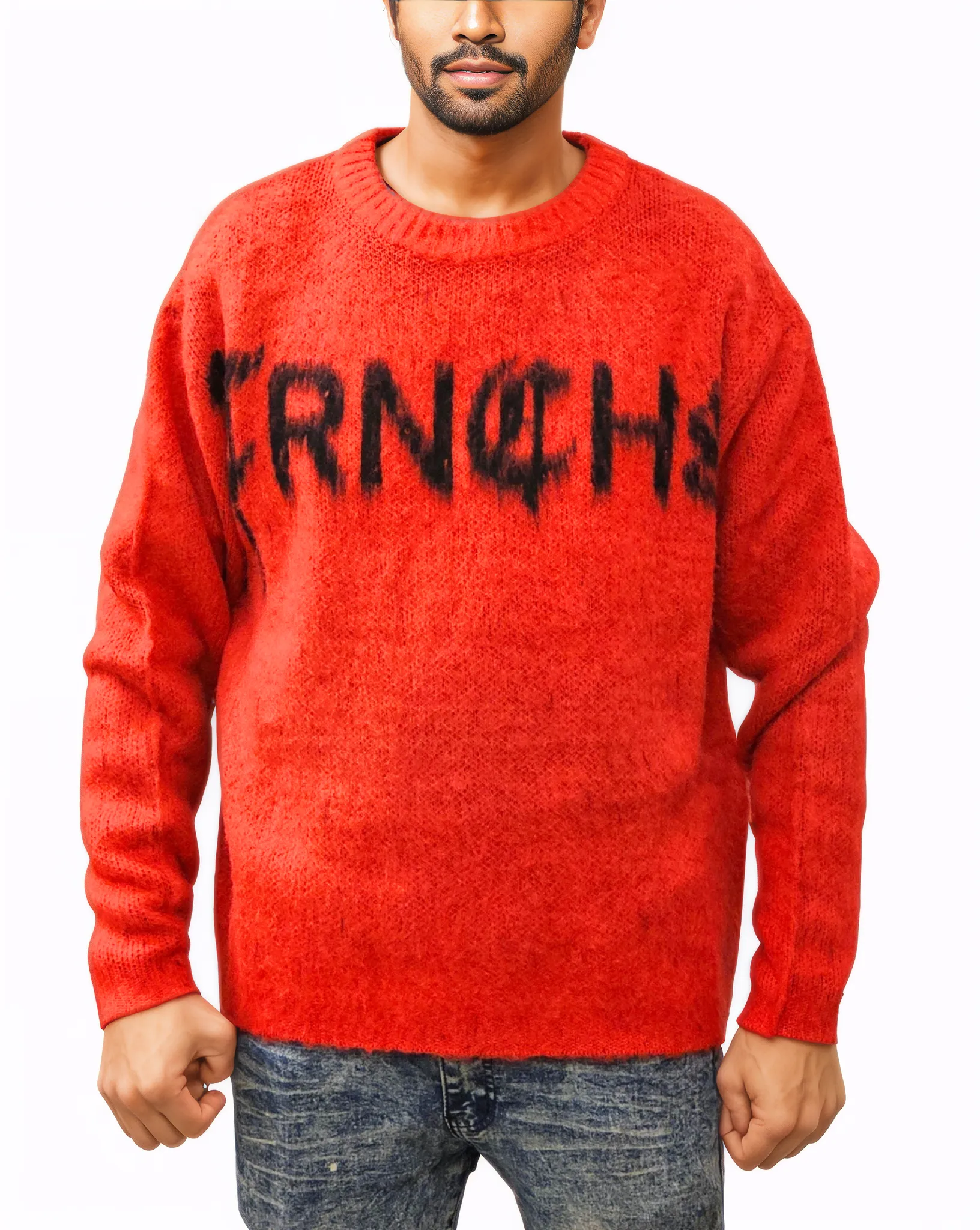 Mohair Blend Red Sweater