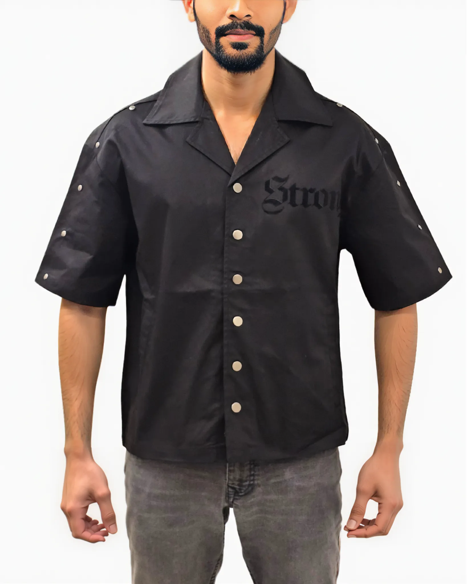 Strong As Eagle Half Sleeve Shirt