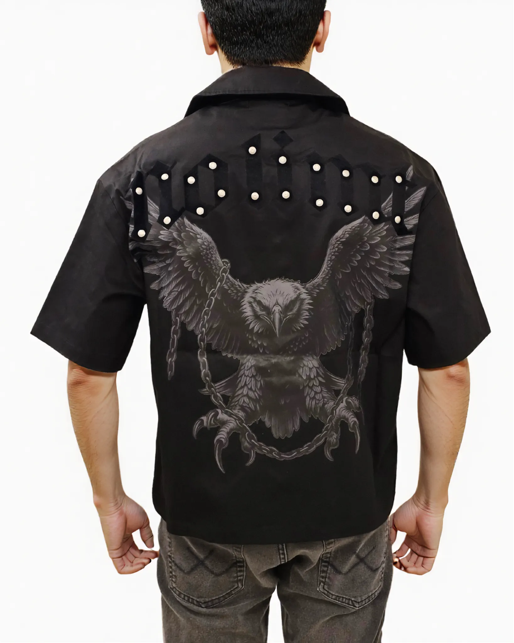 Strong As Eagle Half Sleeve Shirt
