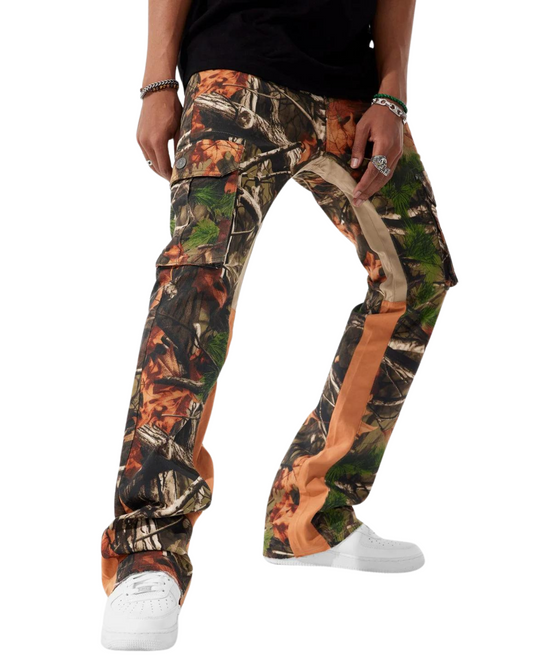 Sean Stacked Camo Cargo Jeans JSF222