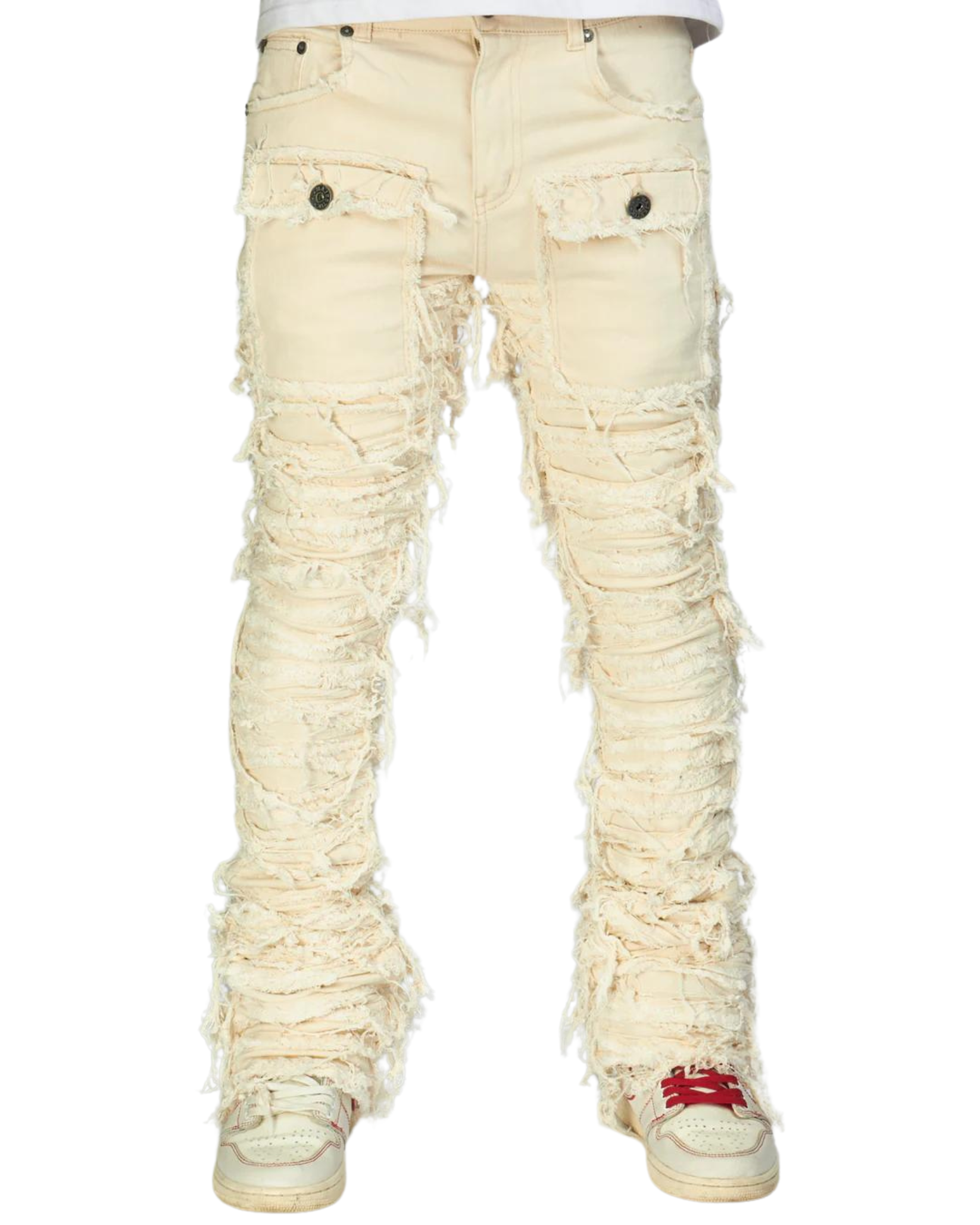 Nirvana Rip & Frayed Stacked Jeans