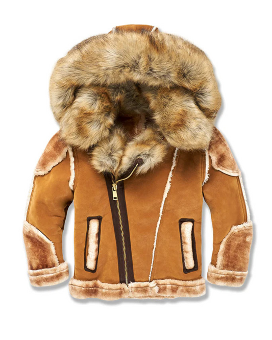Denali shearling jacket burnt orange discount