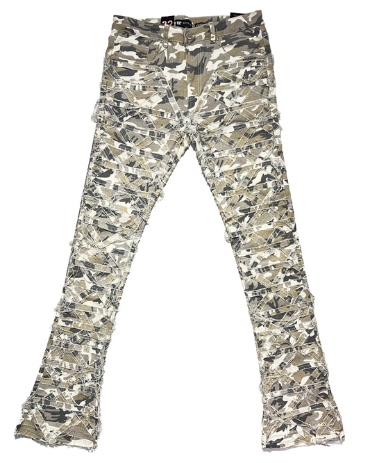 Camo Stacked Jeans 5844
