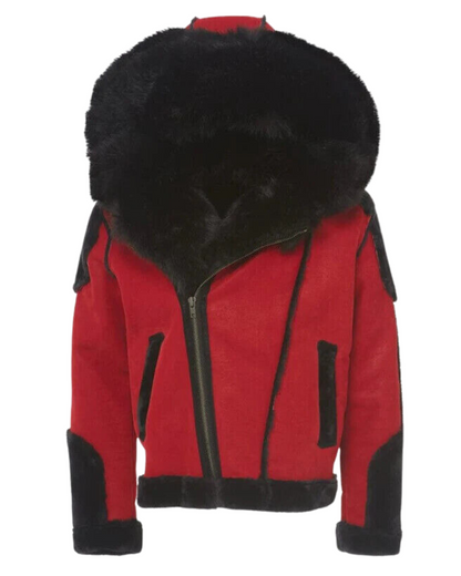 Kids El Jefe Shearling Moto Jacket