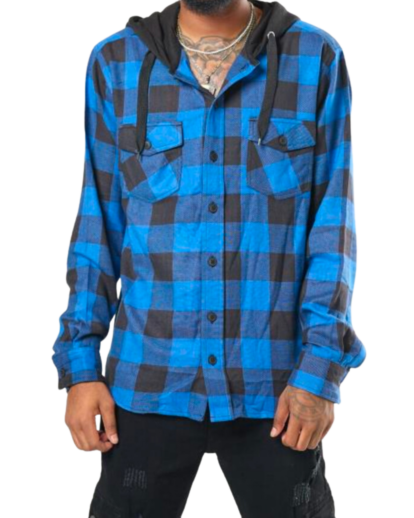 Hooded Flannel Shirt 11190