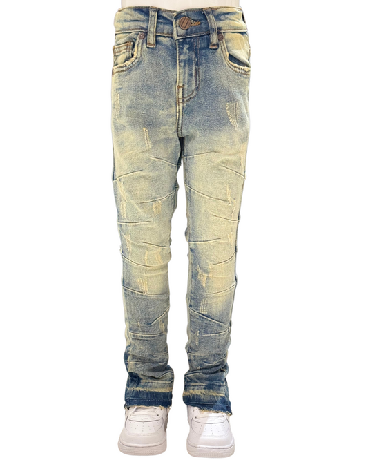 Kids Lined Stacked Jeans 330010