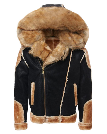 Kids El Jefe Shearling Moto Jacket