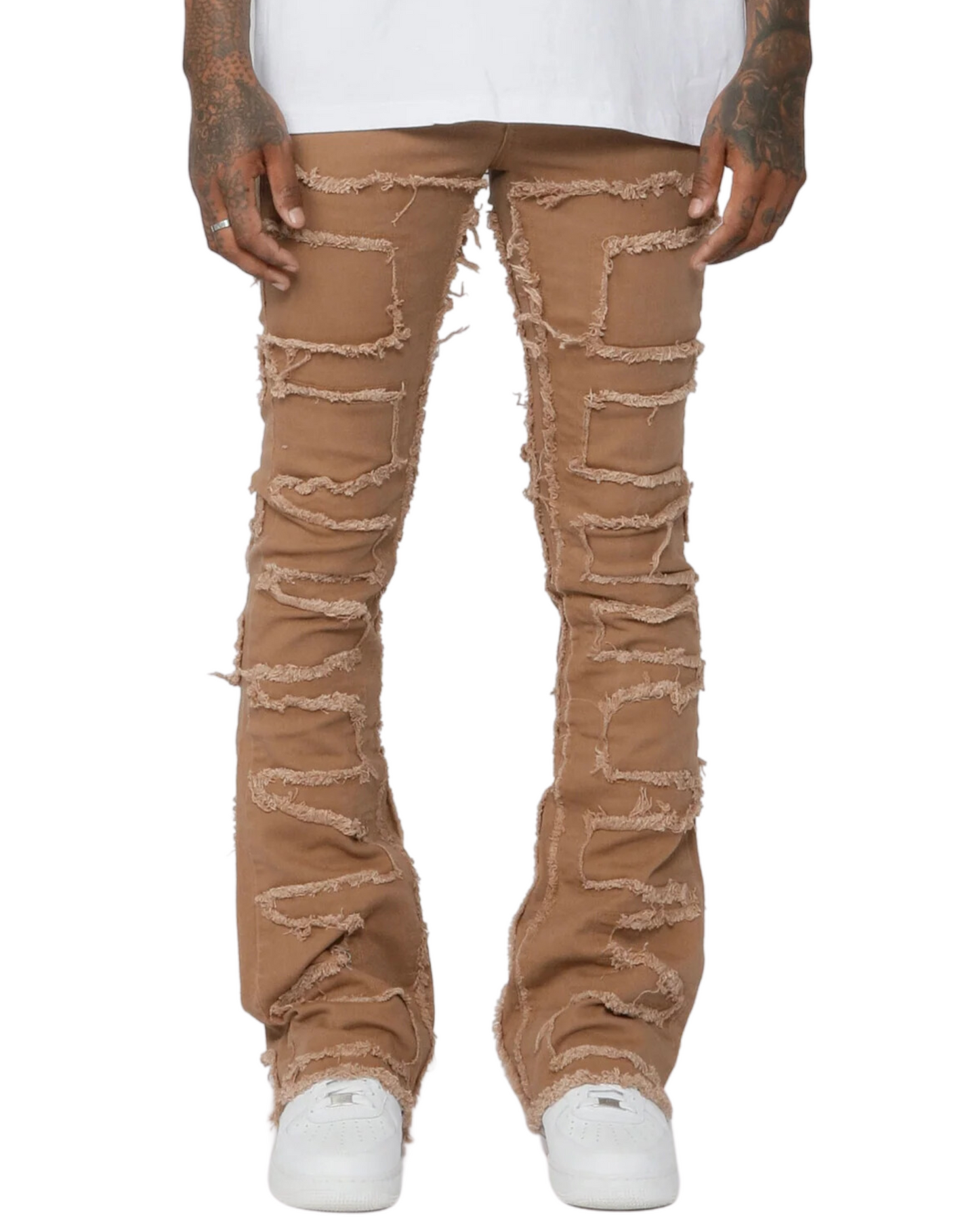 Shaked Flare Stacked Jeans