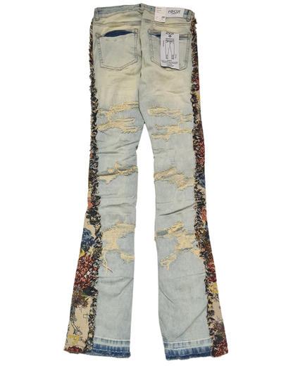 Tapestry Insert Stacked Jeans 3611