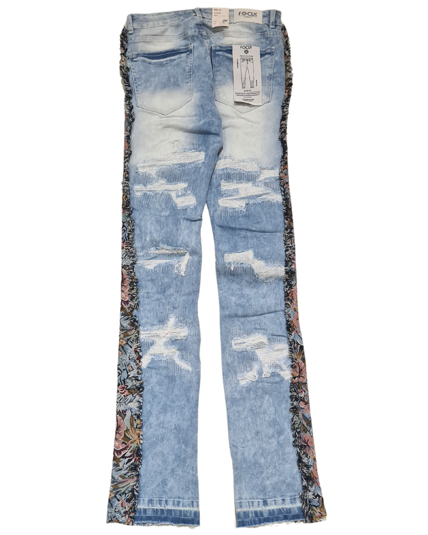 Tapestry Insert Stacked Jeans 3611