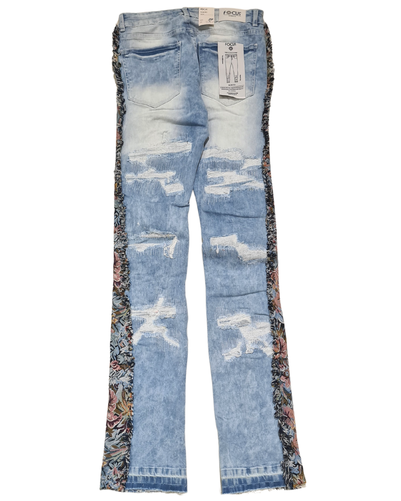 Tapestry Insert Stacked Jeans 3611