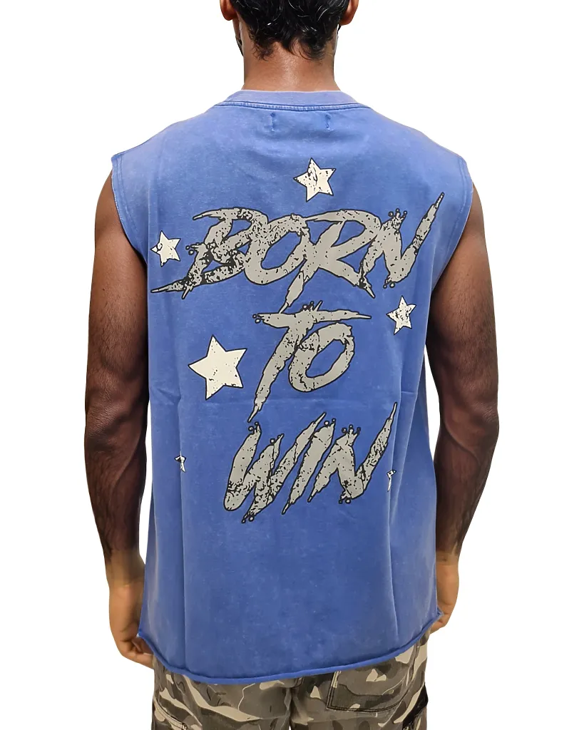 ★2024SS新作★BORN TO WIN★BIG LOGO COMFORT FIT SLEEVELESS Born To Win Sleeveless Shirt