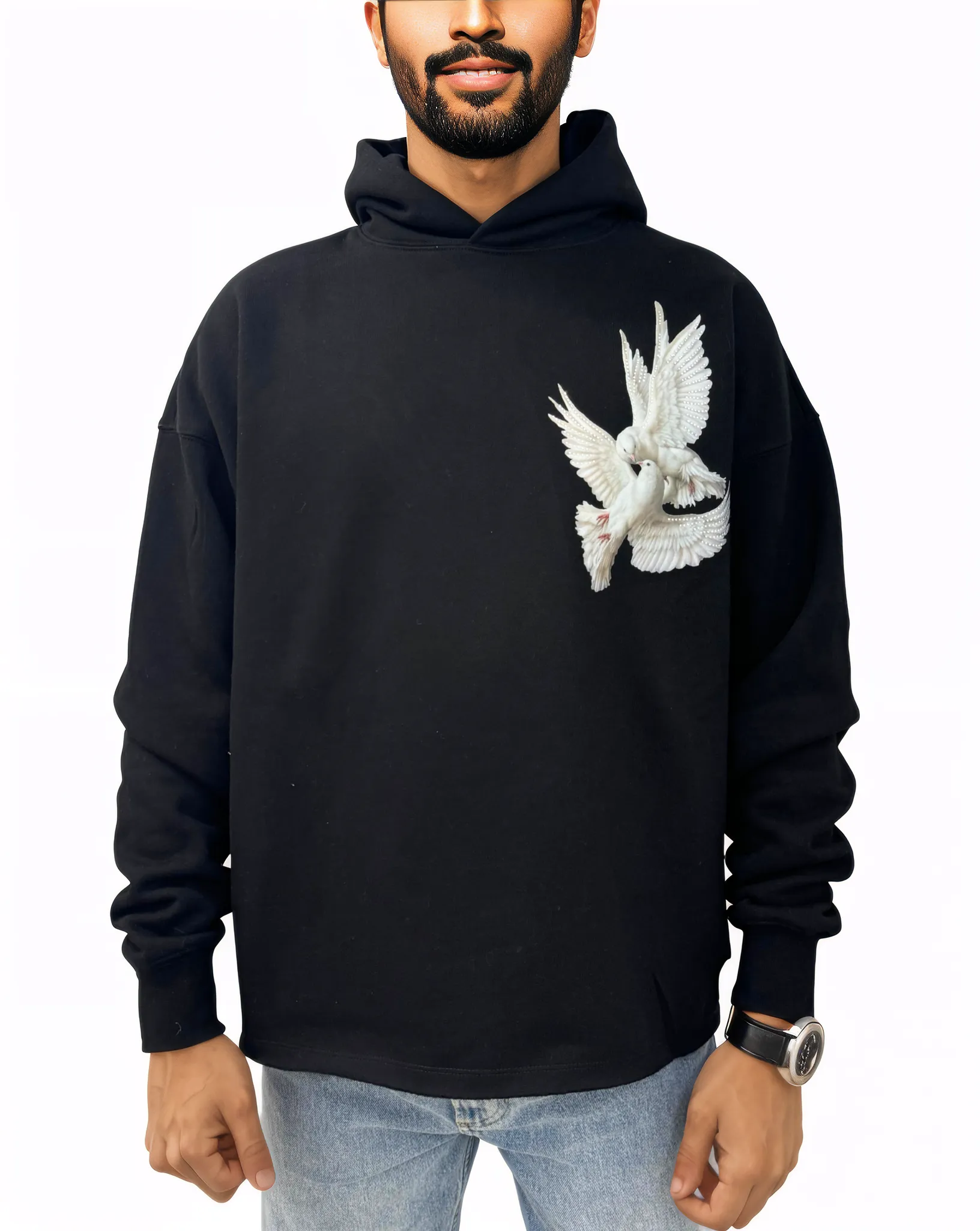 Dove Peace Crop Hoodie