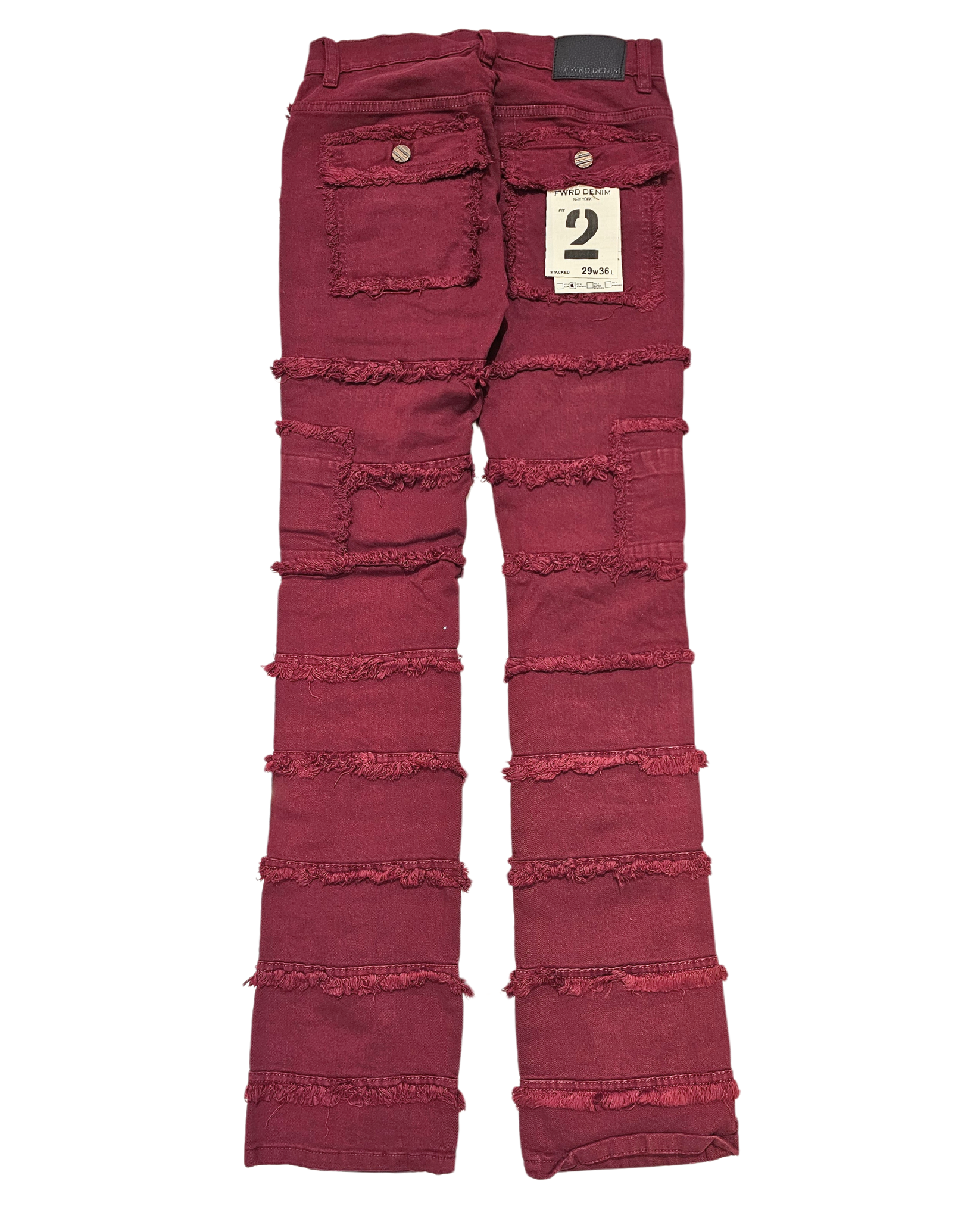 Layered Stacked Denim Jeans 330044