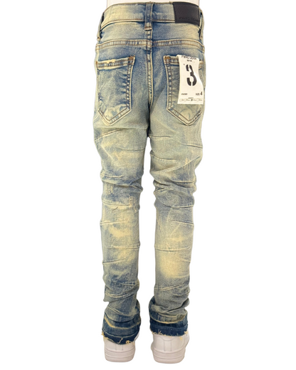 Kids Lined Stacked Jeans 330010