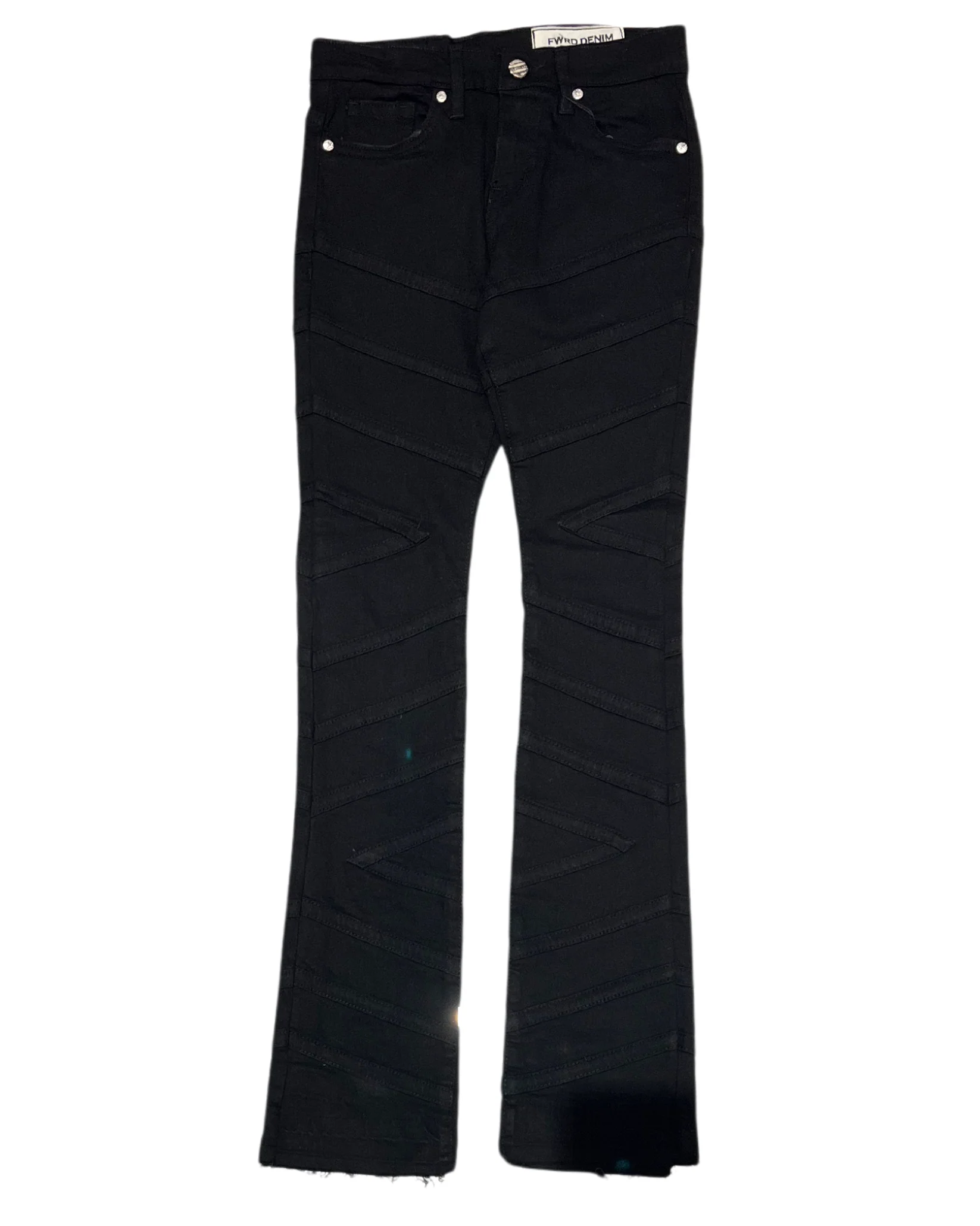 Zig Zag Stacked Denim Jeans