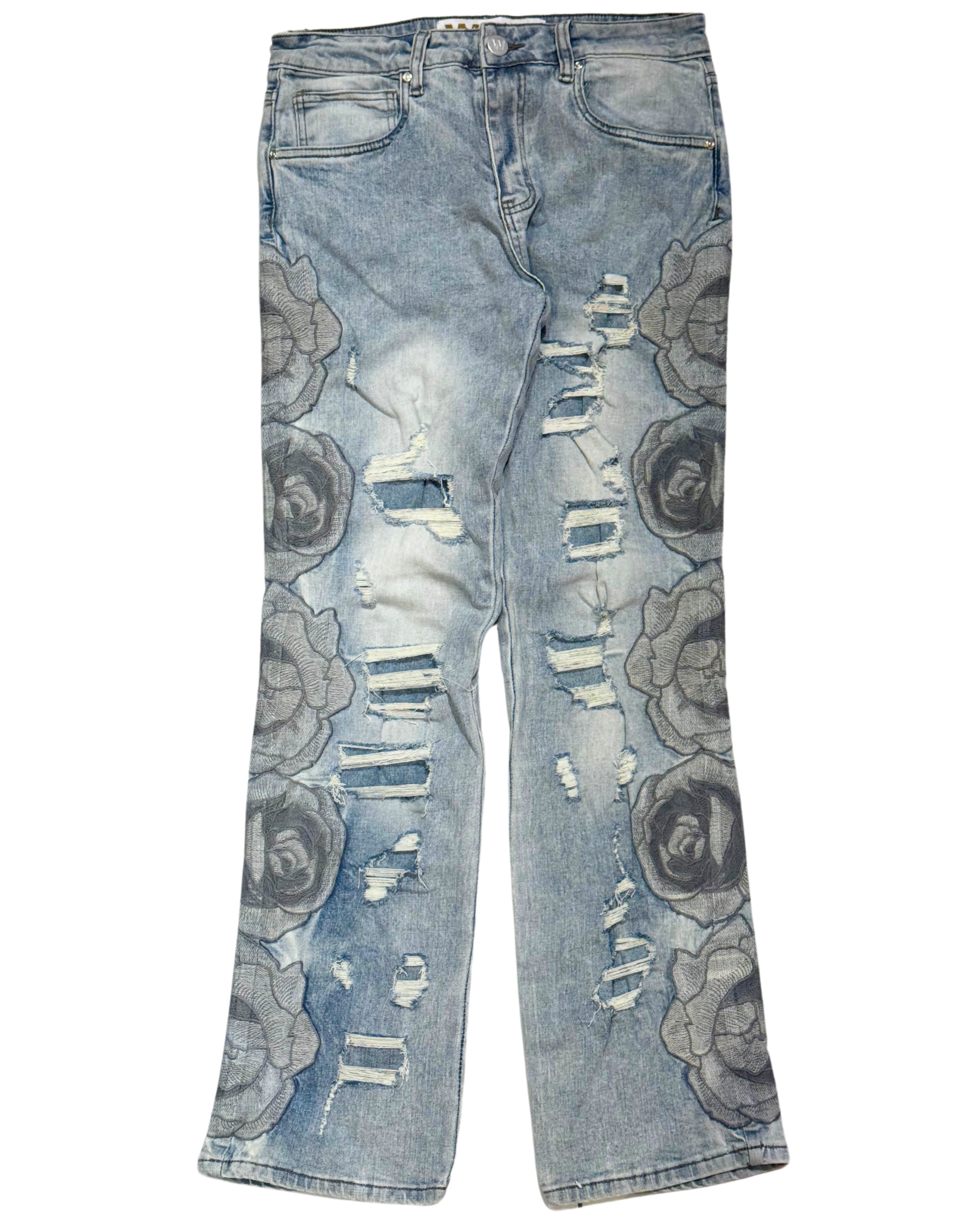 Floral Relaxed Fit Jeans M8207D