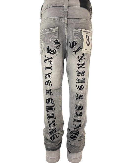 Kids Saints X Sinners Stacked Jeans 33948