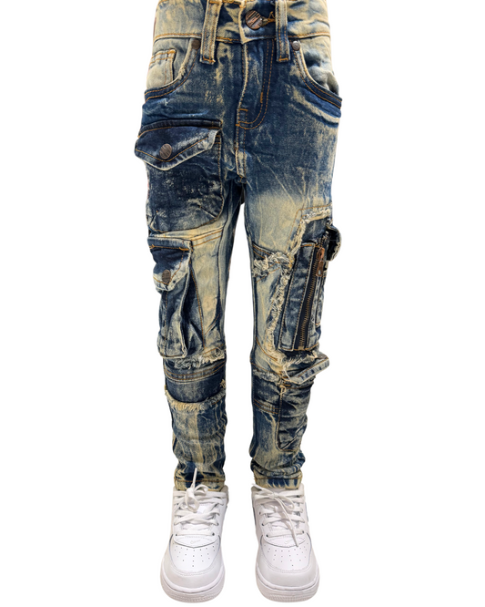 Kids Cargo Slim Fit Jeans 33945K