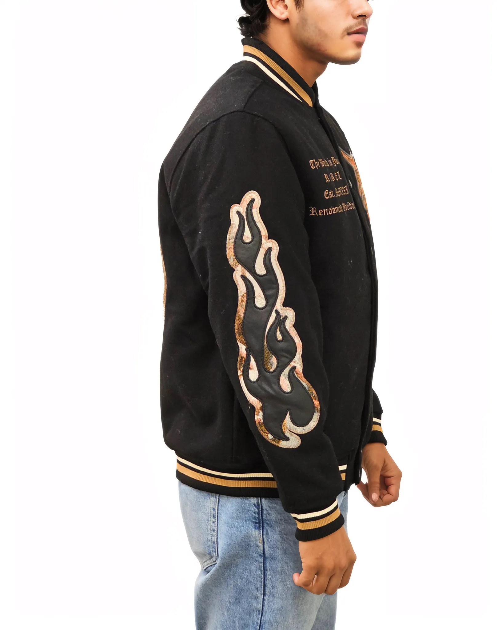 Tapestry Patch Varsity Jacket