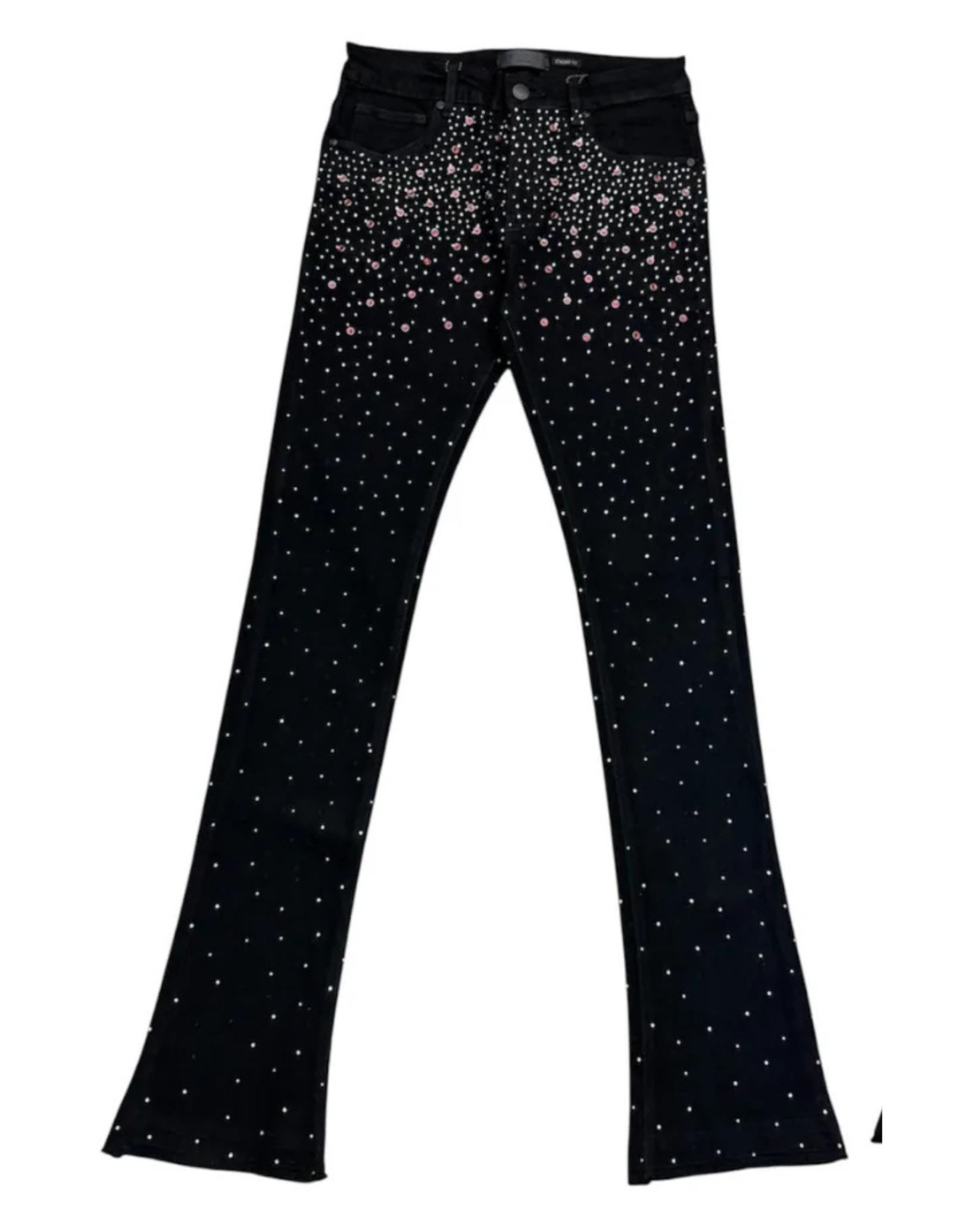 Stacked Rhinestone jean M8533D