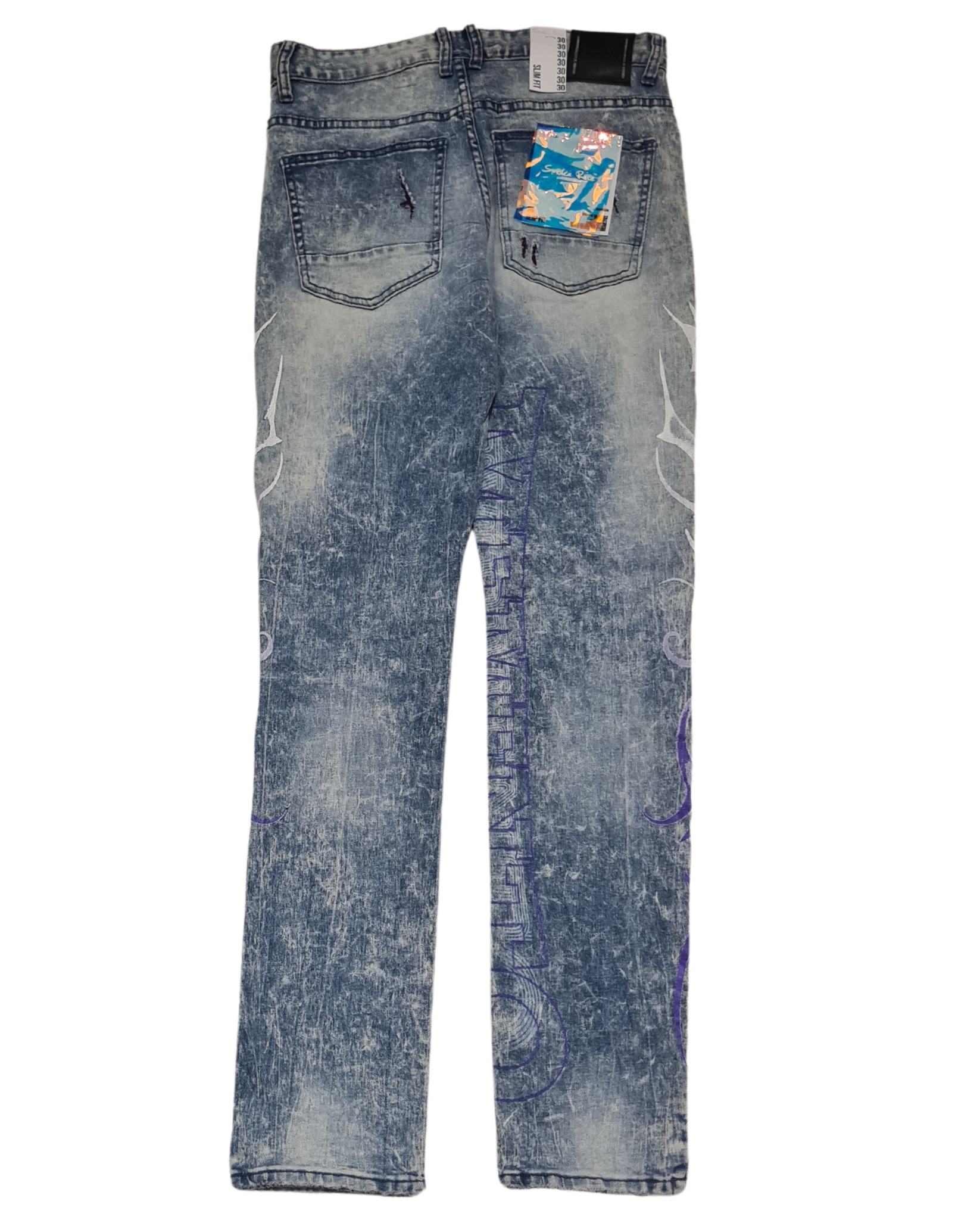 Tribal Print Memento Slim Fit Jeans