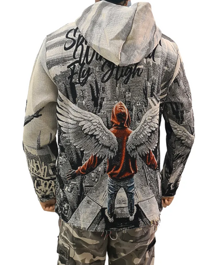 Street Angel Tapestry Jacquard Hoodie