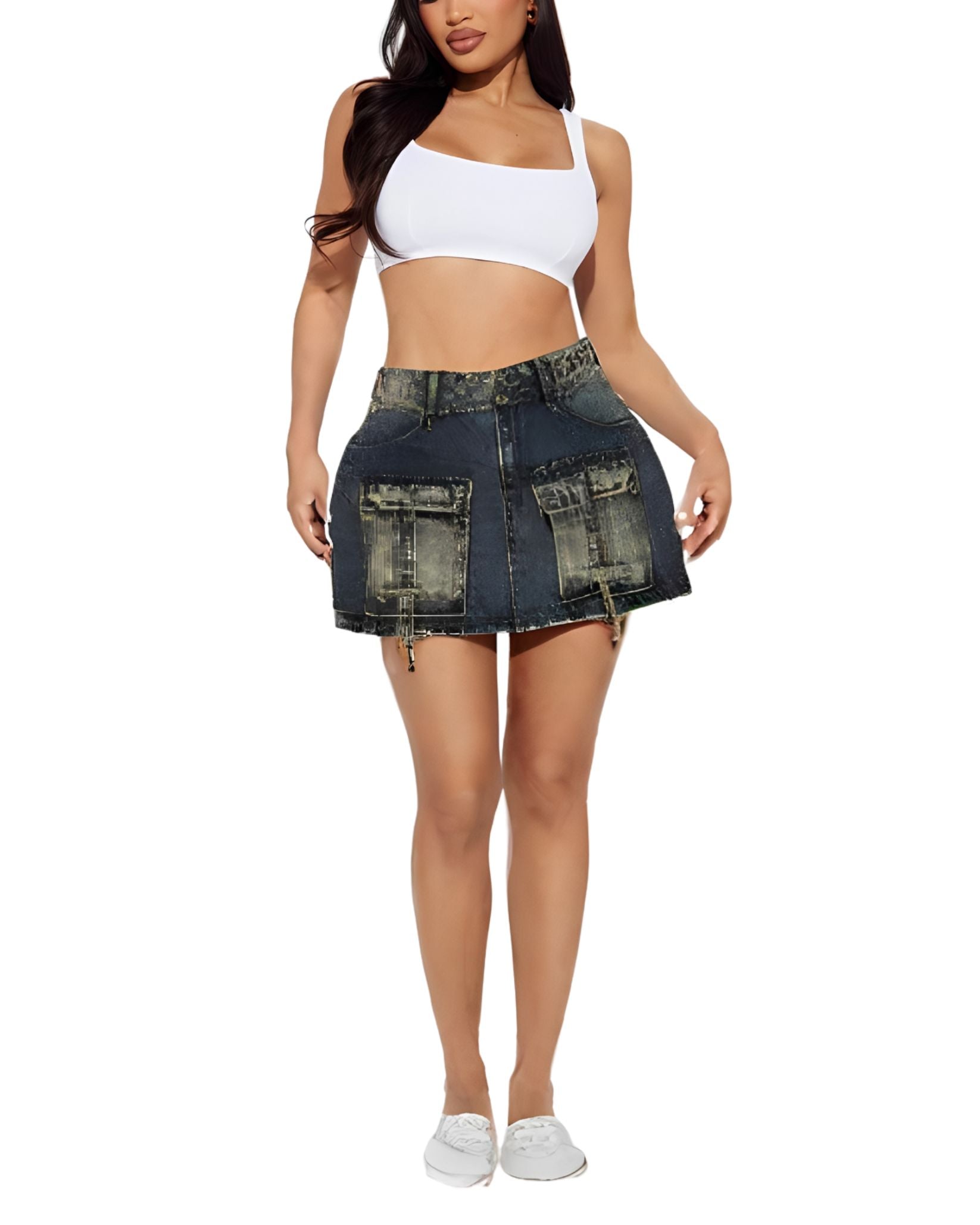 Twill Cargo Skirt