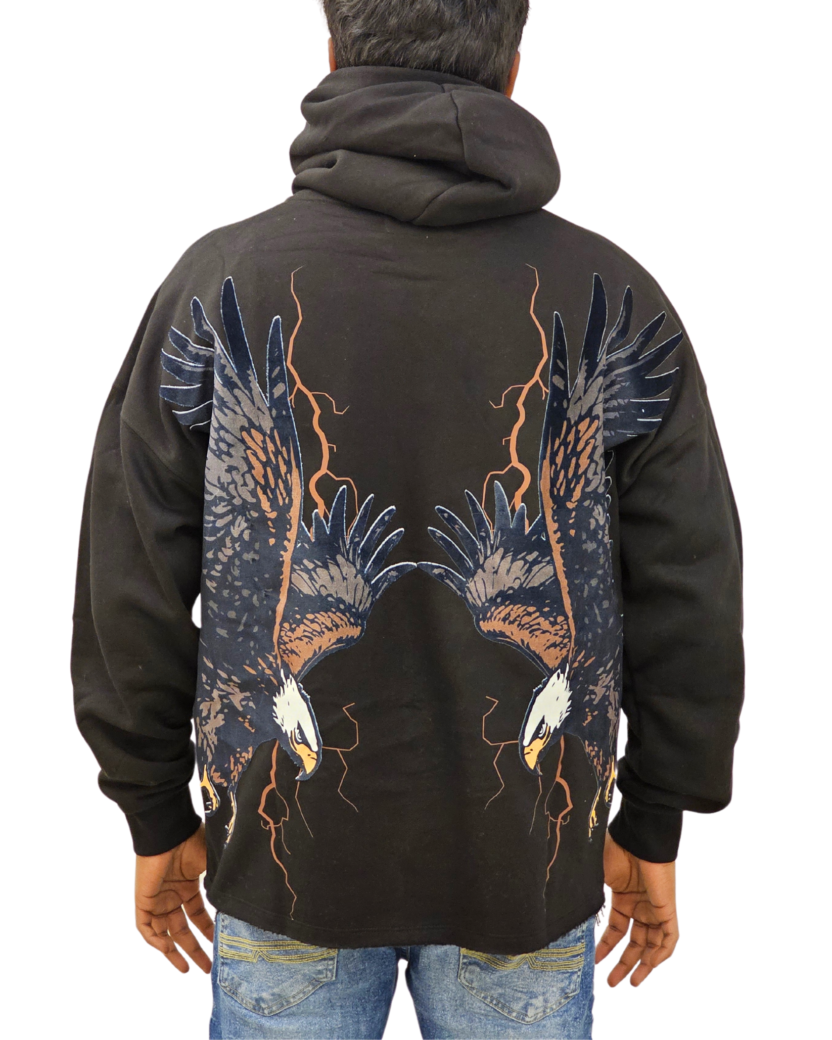 Dual Eagle Crop Hoodie