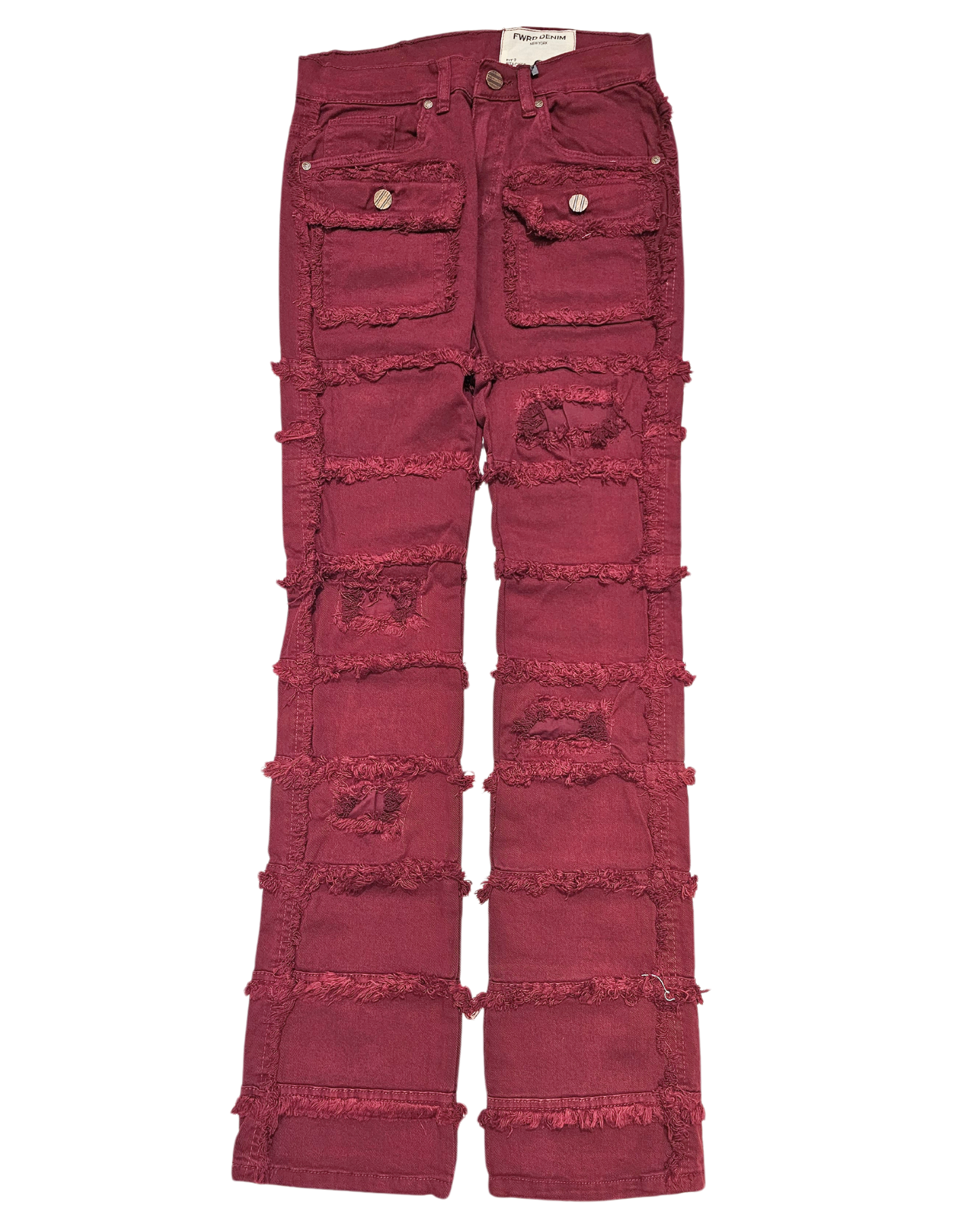 Layered Stacked Denim Jeans 330044