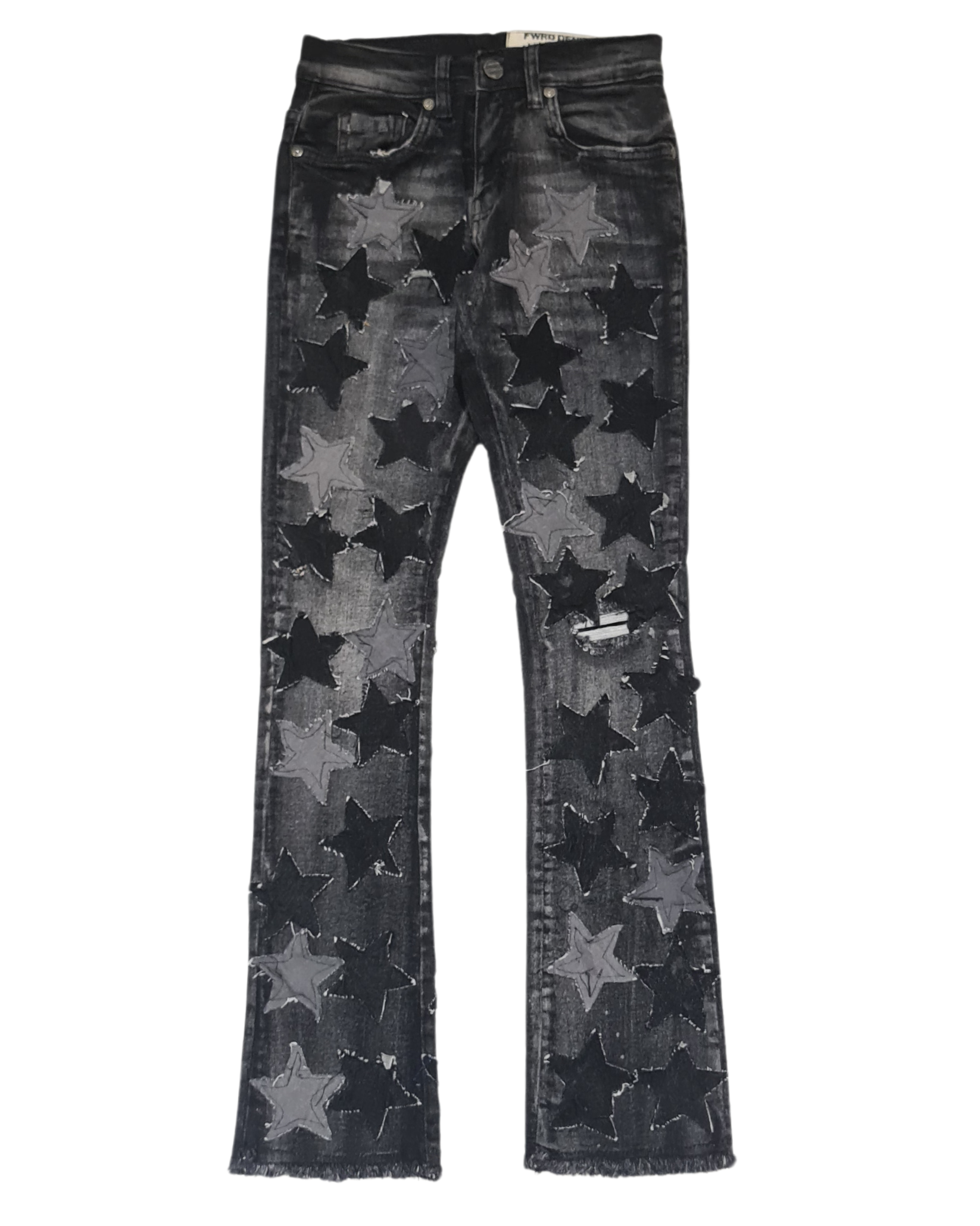 Kids Star Patchwork Stacked Jeans 330114