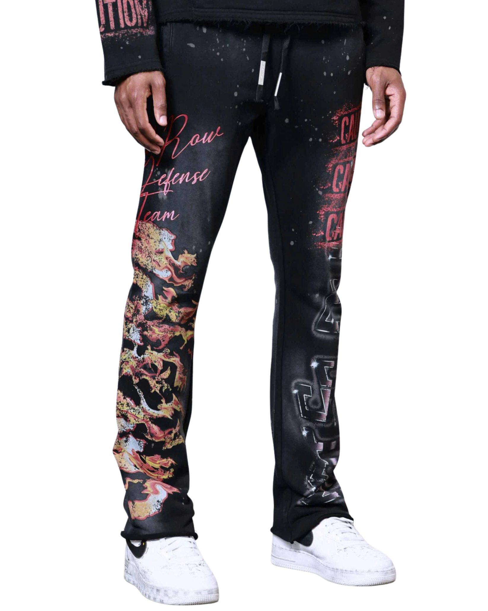 Caution Not So Quiet Stacked Sweatpant